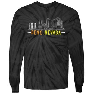 Reno Nevada USA America Nevadians Nevadans Tie-Dye Long Sleeve Shirt