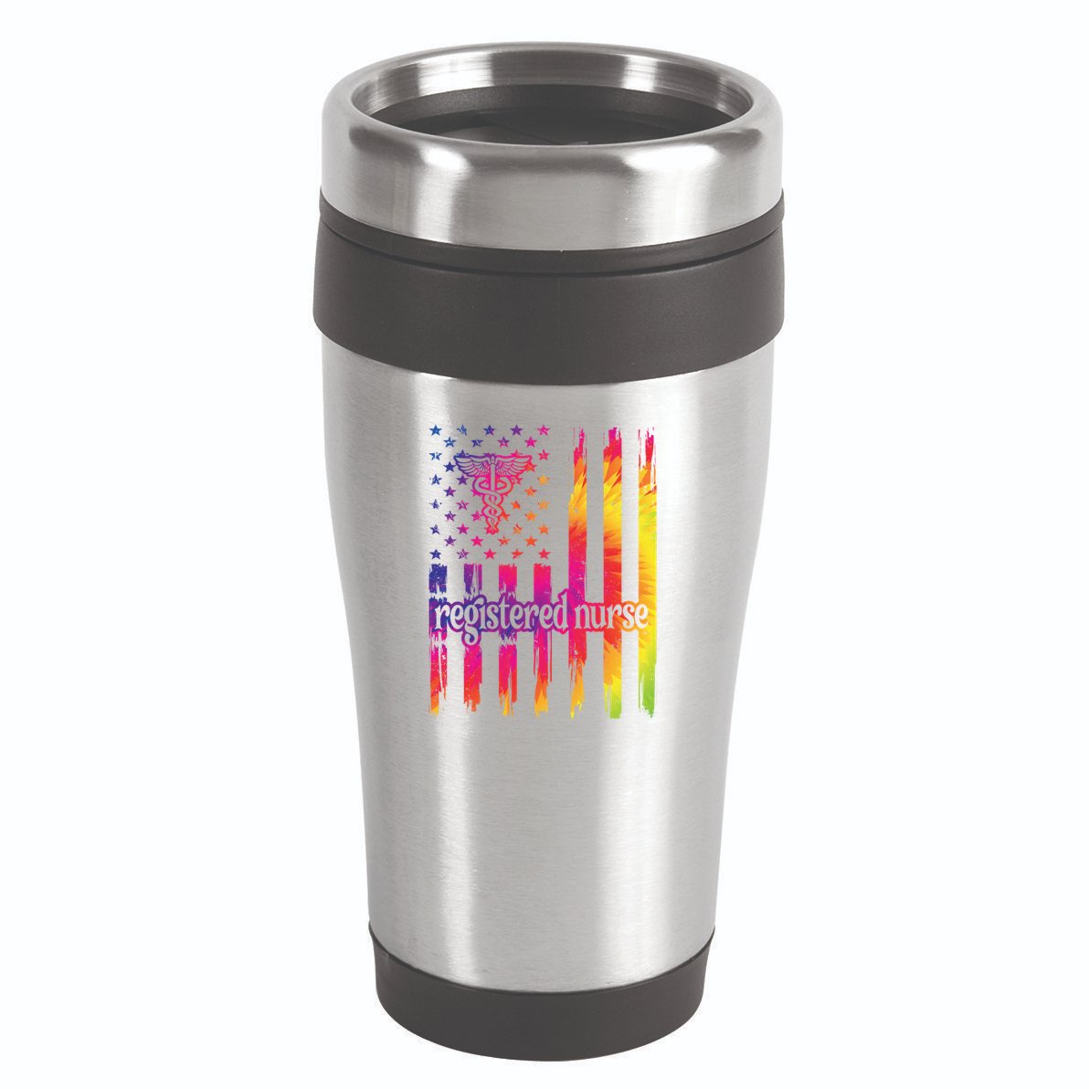 Registered Nurse Us Flag Rn Registered Nursing Gift 16oz Travel Tumbler