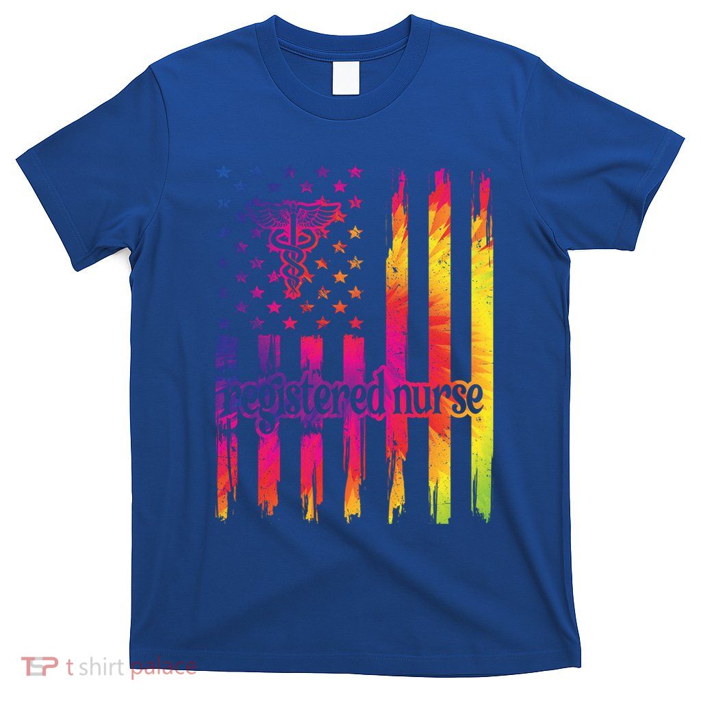 Registered Nurse Us Flag Rn Registered Nursing Gift T-Shirt