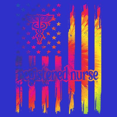 Registered Nurse Us Flag Rn Registered Nursing Gift T-Shirt