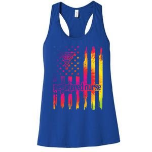 Registered Nurse Us Flag Rn Registered Nursing Gift Women's Racerback Tank