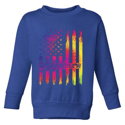 Registered Nurse Us Flag Rn Registered Nursing Gift Toddler Sweatshirt