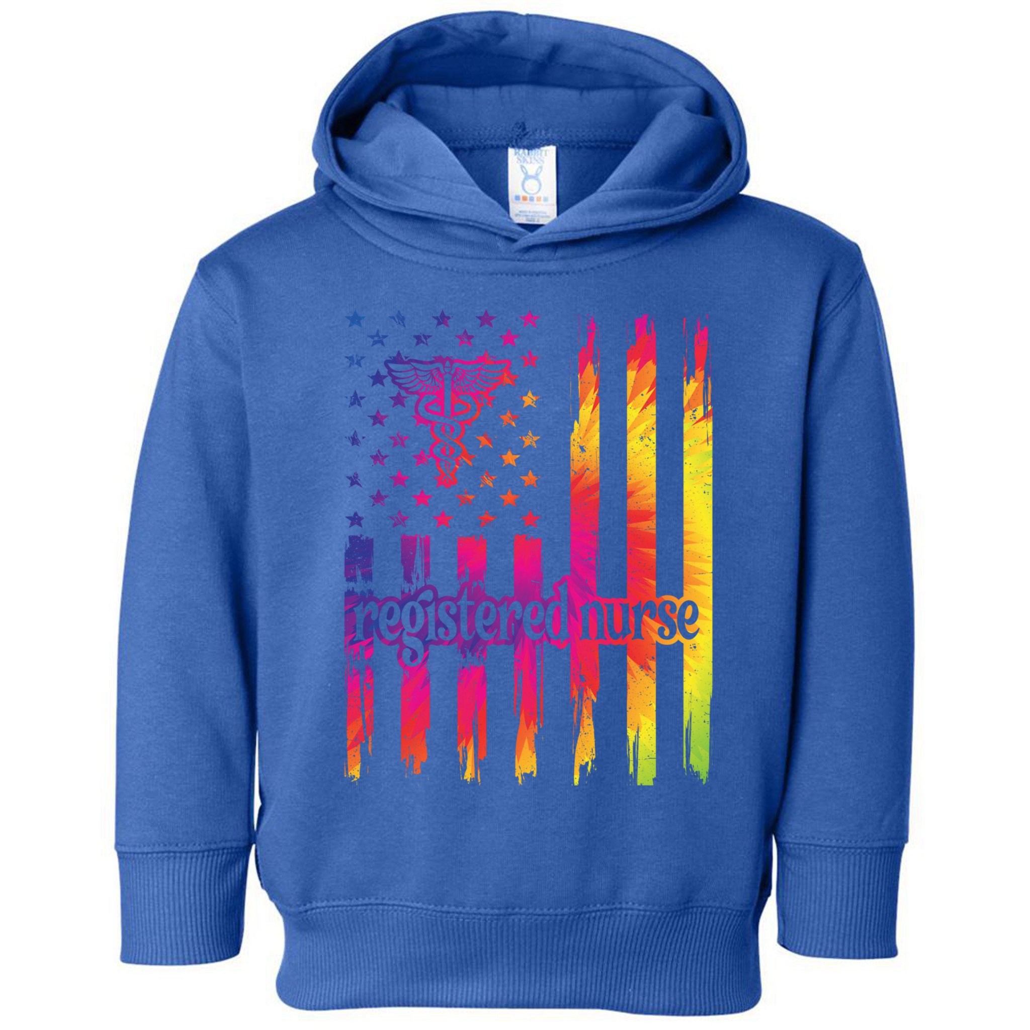 Registered Nurse Us Flag Rn Registered Nursing Gift Toddler Hoodie