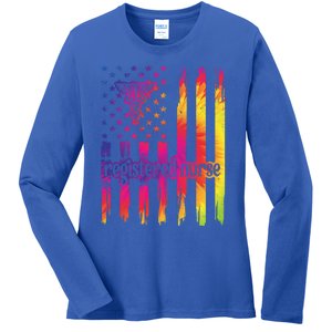 Registered Nurse Us Flag Rn Registered Nursing Gift Ladies Long Sleeve Shirt