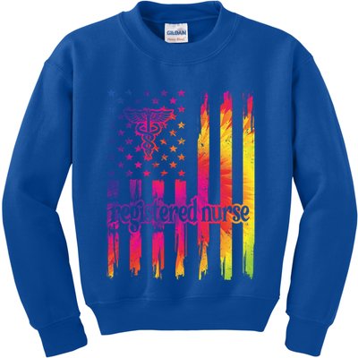 Registered Nurse Us Flag Rn Registered Nursing Gift Kids Sweatshirt