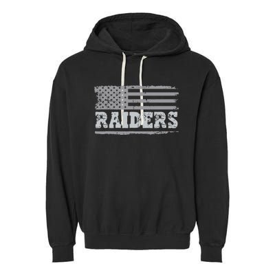 Raiders Name Usa Flag Gift Garment-Dyed Fleece Hoodie