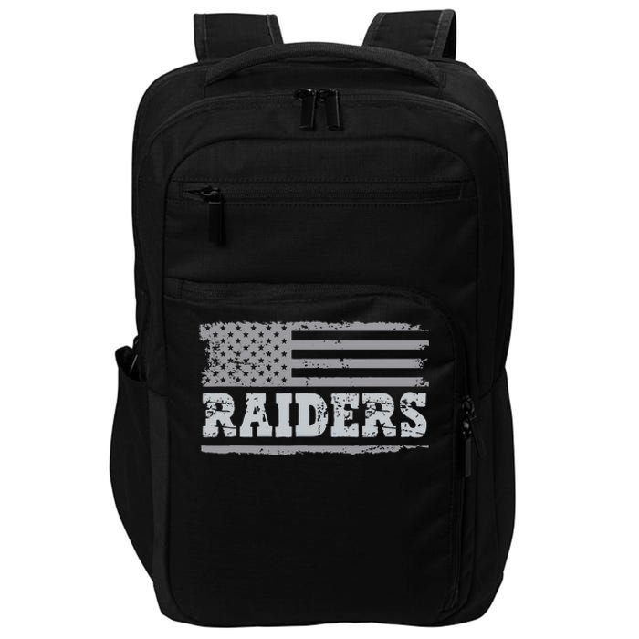 Raiders Name Usa Flag Gift Impact Tech Backpack