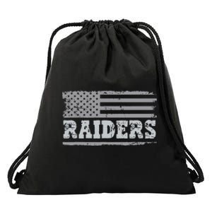 Raiders Name Usa Flag Gift Drawstring Bag