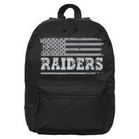 Raiders Name Usa Flag Gift 16 in Basic Backpack