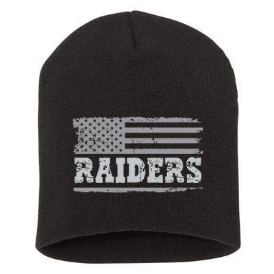 Raiders Name Usa Flag Gift Short Acrylic Beanie