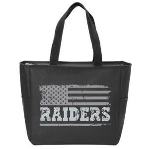 Raiders Name Usa Flag Gift Zip Tote Bag