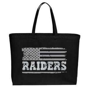 Raiders Name Usa Flag Gift Cotton Canvas Jumbo Tote