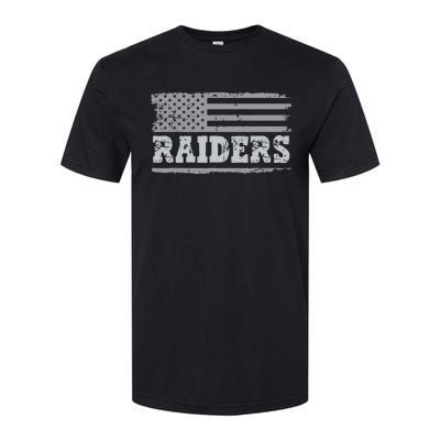 Raiders Name Usa Flag Gift Softstyle CVC T-Shirt