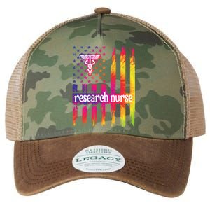 Research Nurse Us Flag Research Nursing Gift Legacy Tie Dye Trucker Hat