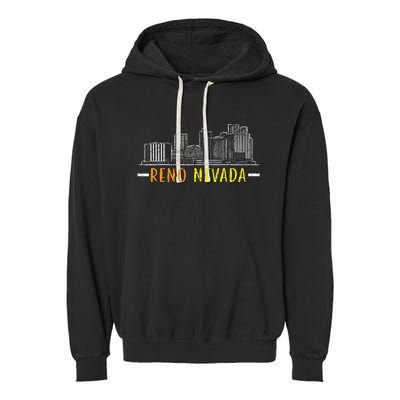 Reno Nevada Usa America Nevadians Nevadans Garment-Dyed Fleece Hoodie