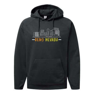 Reno Nevada Usa America Nevadians Nevadans Performance Fleece Hoodie