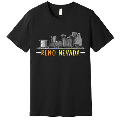 Reno Nevada Usa America Nevadians Nevadans Premium T-Shirt