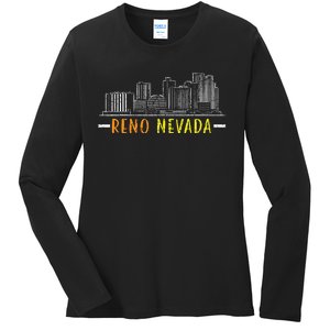 Reno Nevada Usa America Nevadians Nevadans Ladies Long Sleeve Shirt