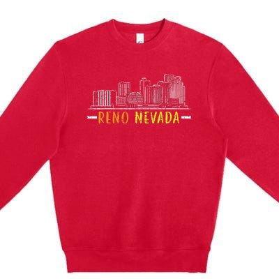 Reno Nevada Usa America Nevadians Nevadans Premium Crewneck Sweatshirt