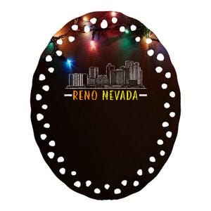 Reno Nevada Usa America Nevadians Nevadans Ceramic Oval Ornament