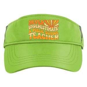 Retro Never Underestimate A Public A School Teacher Adult Drive Performance Visor