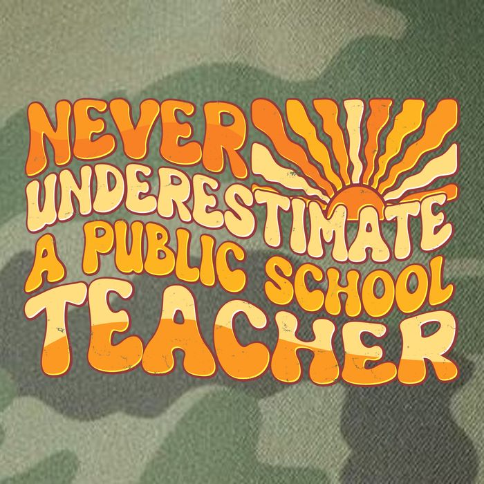 Retro Never Underestimate A Public A School Teacher Legacy Tie Dye Trucker Hat