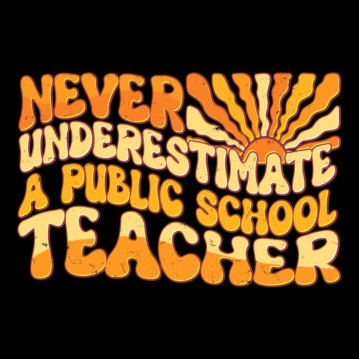 Retro Never Underestimate A Public A School Teacher Impact Tech Backpack