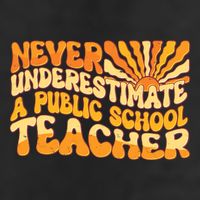 Retro Never Underestimate A Public A School Teacher 12oz Stainless Steel Coffee Mug