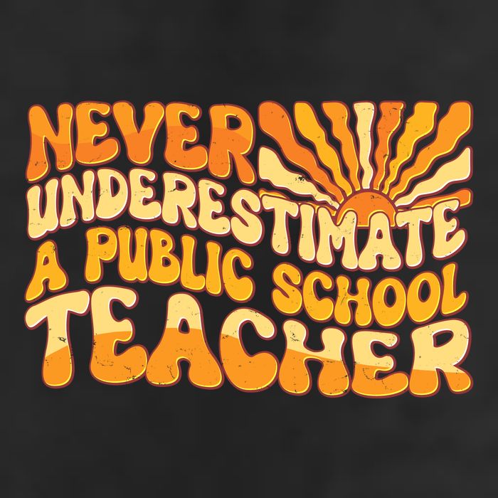 Retro Never Underestimate A Public A School Teacher 12oz Stainless Steel Coffee Mug
