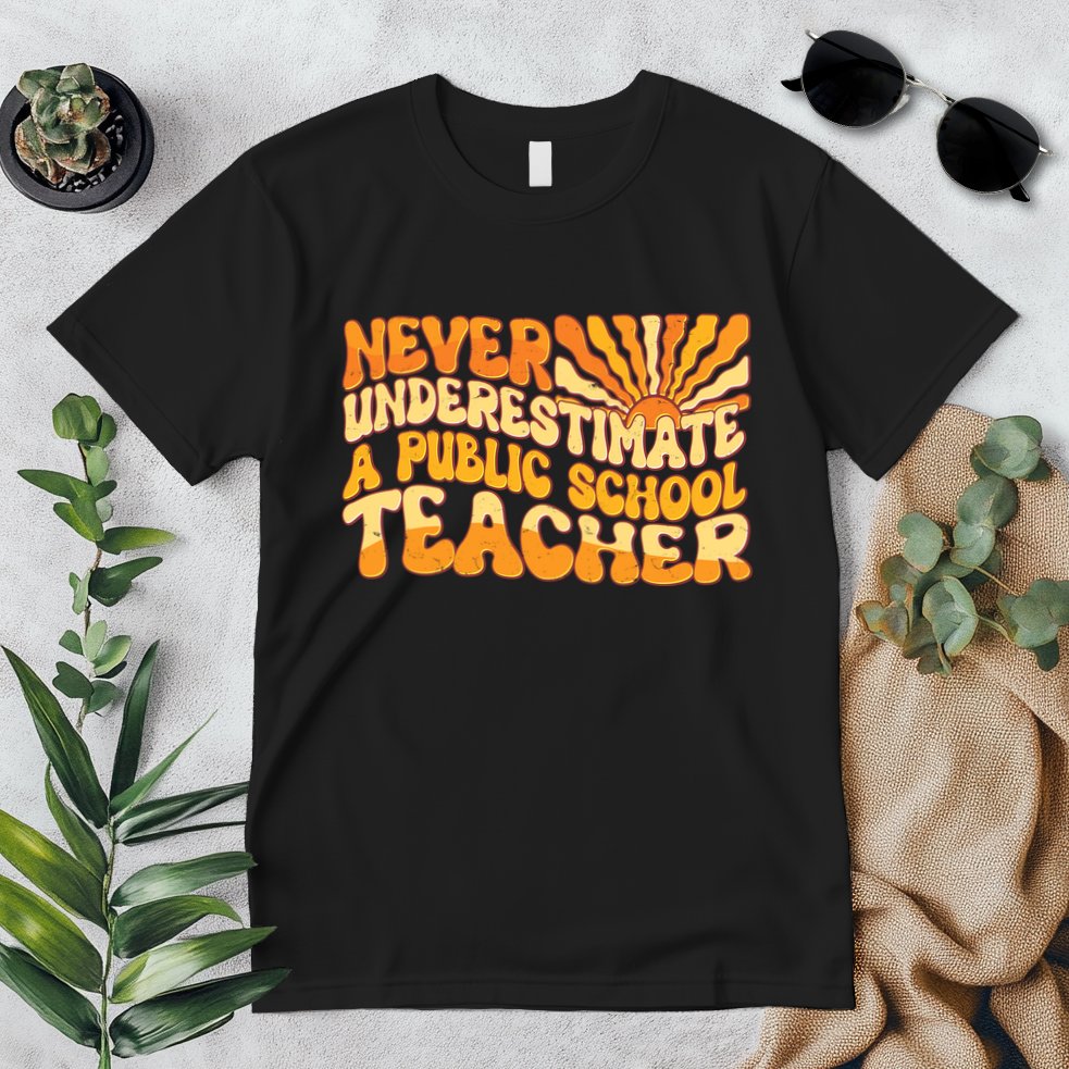 Retro Never Underestimate A Public A School Teacher Premium T-Shirt