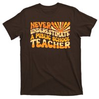 Retro Never Underestimate A Public A School Teacher T-Shirt