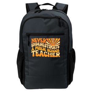 Retro Never Underestimate A Public A School Teacher Daily Commute Backpack