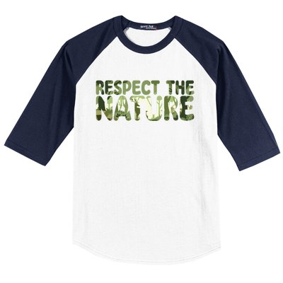 Respect Nature Vegan Food Veganism Vegetable Diet Gift Baseball Sleeve Shirt