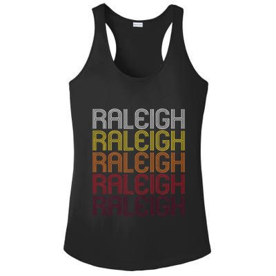 Raleigh Nc Vintage Style North Carolina Ladies PosiCharge Competitor Racerback Tank