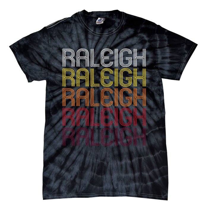 Raleigh Nc Vintage Style North Carolina Tie-Dye T-Shirt