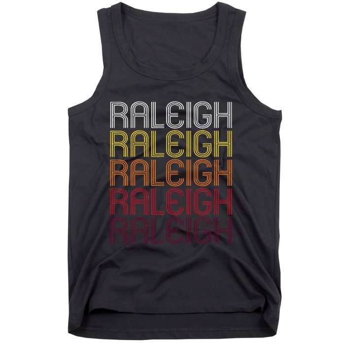 Raleigh Nc Vintage Style North Carolina Tank Top