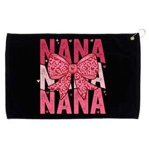 Retro Nana ValentineS Day Heart Coquette Bow Matching Cute Gift Grommeted Golf Towel