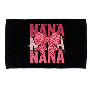 Retro Nana ValentineS Day Heart Coquette Bow Matching Cute Gift Microfiber Hand Towel