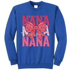 Retro Nana ValentineS Day Heart Coquette Bow Matching Cute Gift Sweatshirt