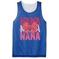 Retro Nana ValentineS Day Heart Coquette Bow Matching Cute Gift Mesh Reversible Basketball Jersey Tank