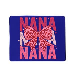 Retro Nana ValentineS Day Heart Coquette Bow Matching Cute Gift Mousepad