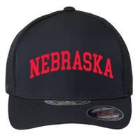 Retro Nebraska Vintage Design Classic Font Throwback Design Flexfit Unipanel Trucker Cap