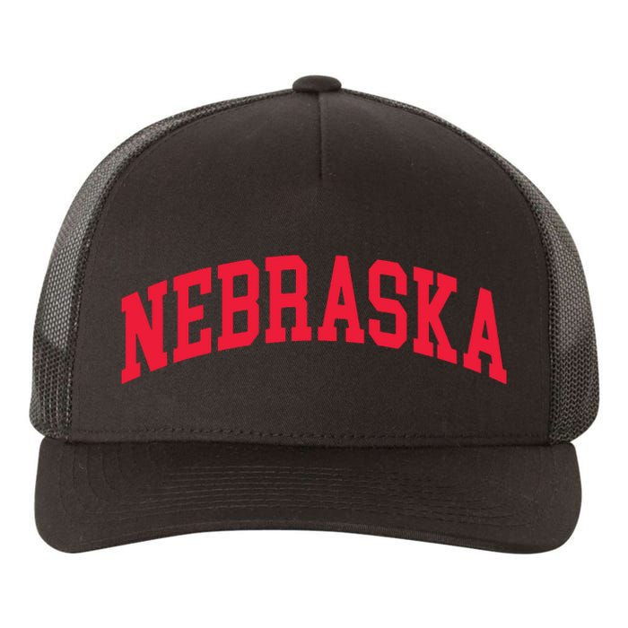 Retro Nebraska Vintage Design Classic Font Throwback Design Yupoong Adult 5-Panel Trucker Hat