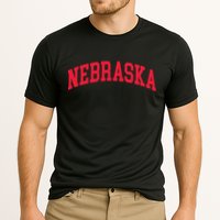 Retro Nebraska Vintage Design Classic Font Throwback Design Performance Shirt