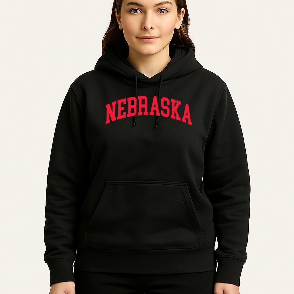Retro Nebraska Vintage Design Classic Font Throwback Design Hoodie
