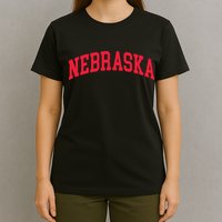 Retro Nebraska Vintage Design Classic Font Throwback Design T-Shirt