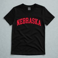 Retro Nebraska Vintage Design Classic Font Throwback Design T-Shirt