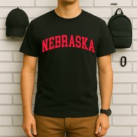 Retro Nebraska Vintage Design Classic Font Throwback Design T-Shirt