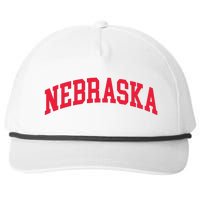 Retro Nebraska Vintage Design Classic Font Throwback Design Snapback Five-Panel Rope Hat