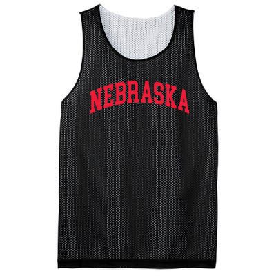 Retro Nebraska Vintage Design Classic Font Throwback Design Mesh Reversible Basketball Jersey Tank